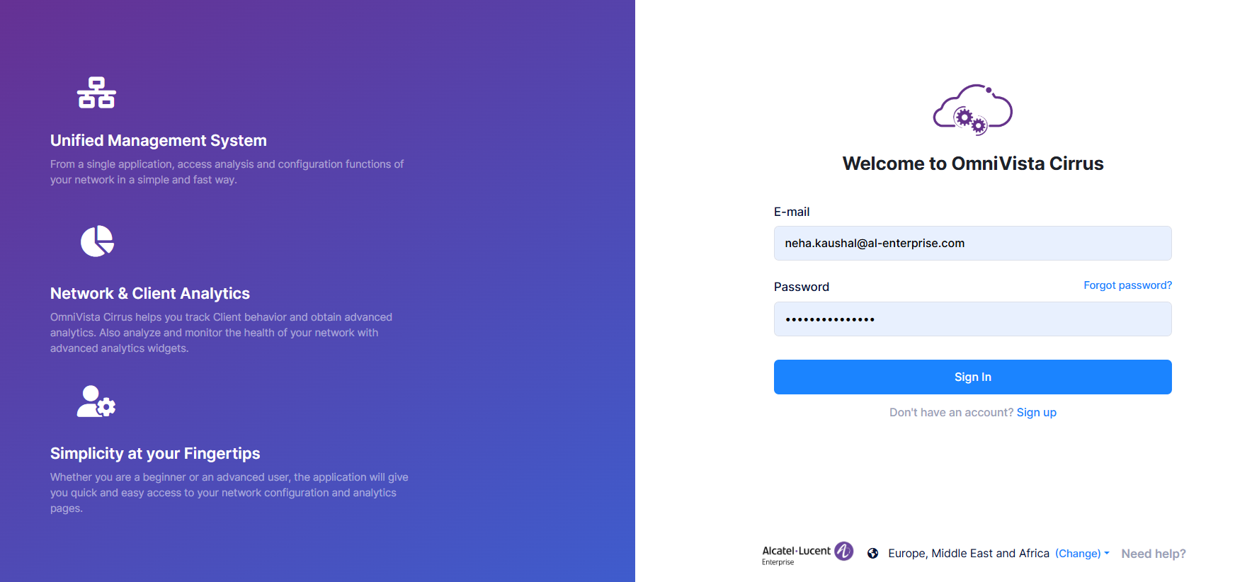 login omnivista account for organization-sign-in OV 10.5.1-20250505-131536.png
