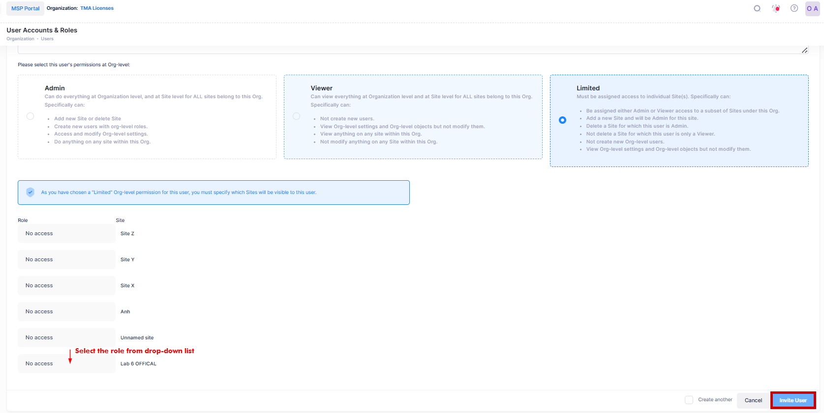 nvite new user-limited access - OmniVista Cirrus 10.5.1-20250519-103515.png