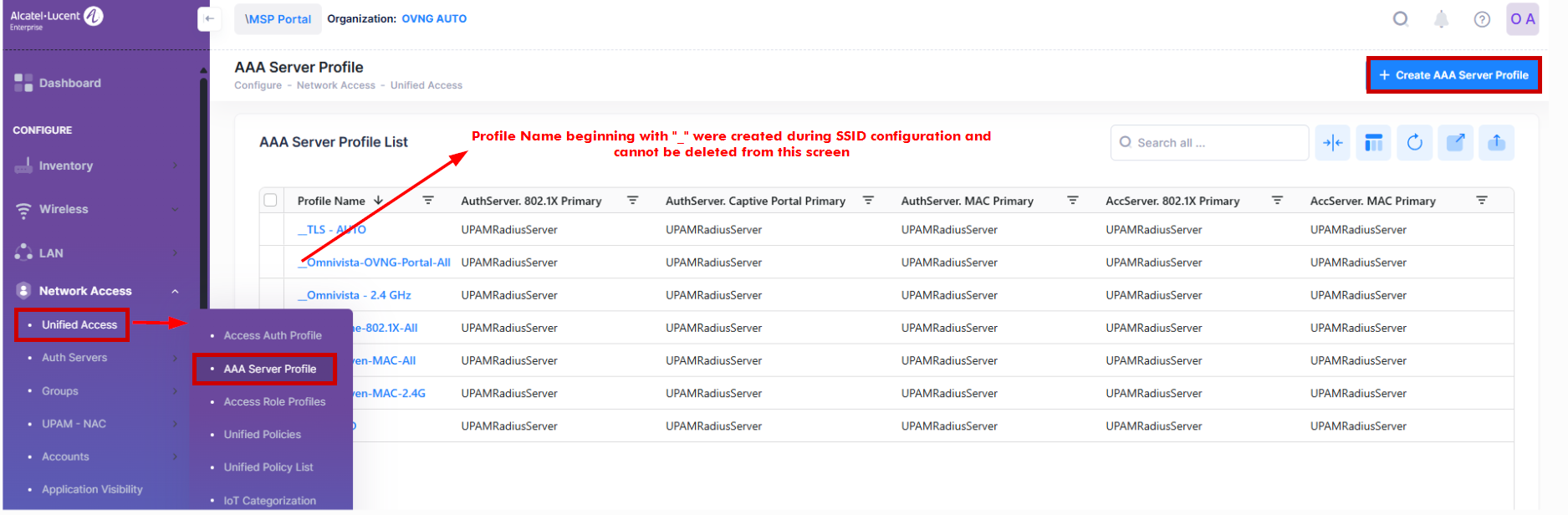 AAA Server Profile - OmniVista Cirrus 10.5.1-20250415-064110.png