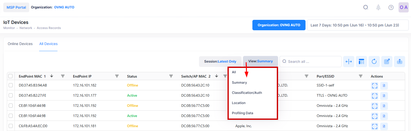 IoT Devices view category - OmniVista Cirrus 10.5.1-20250623-173158.png