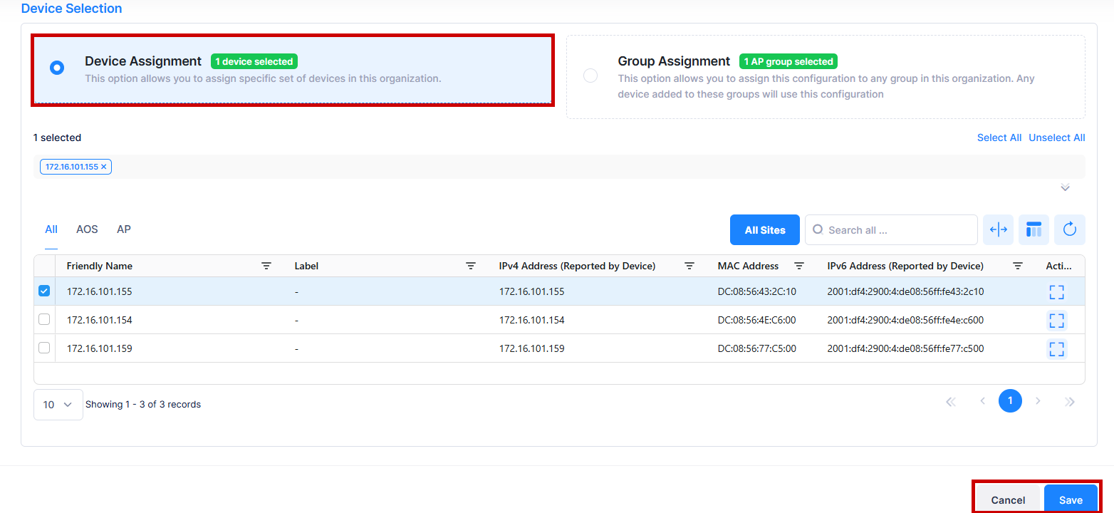 Device selection-Exception List - OmniVista Cirrus 10.5.1-20250624-125341.png