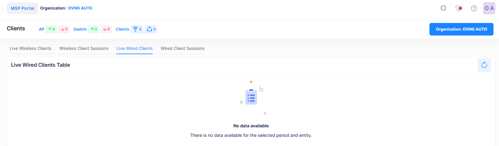 Live wired Clients details - OmniVista Cirrus 10.5.1-20250805-085547.png