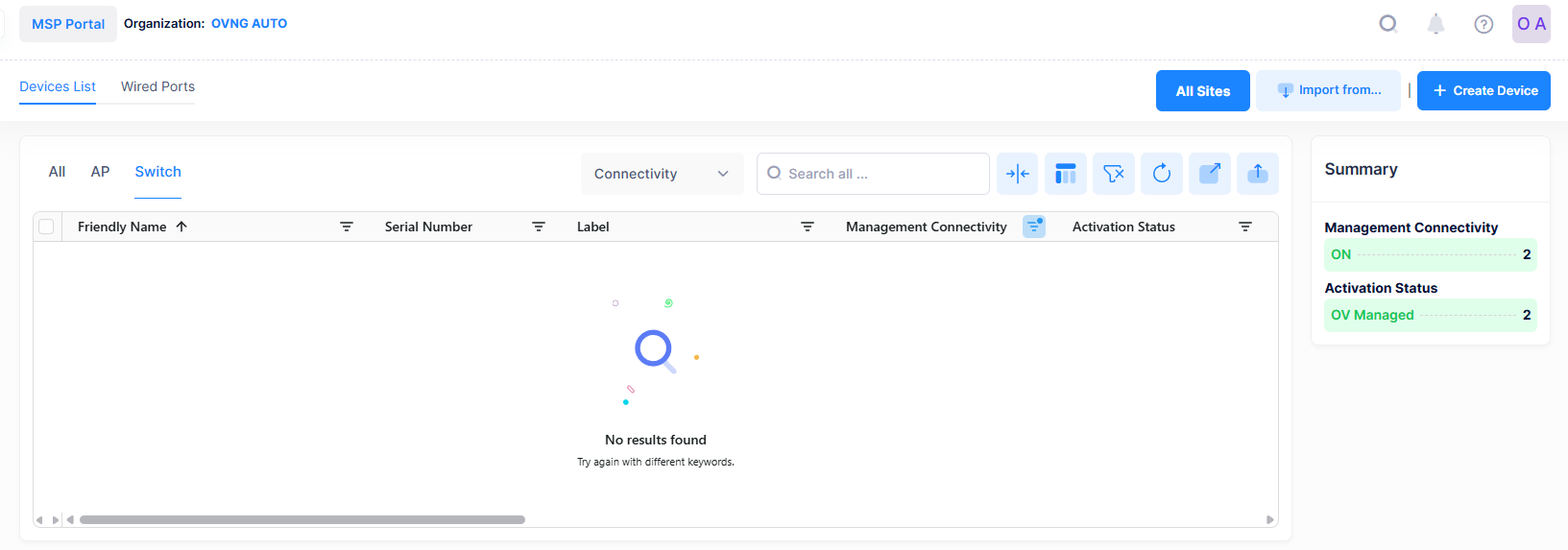 Switch down Device catalog details - OmniVista Cirrus 10.5.1-20250805-092822.png