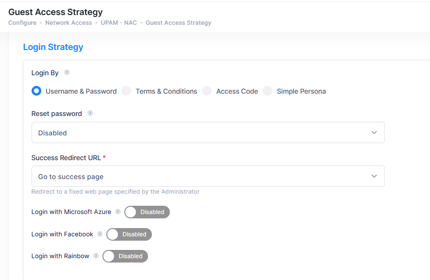 Create Guest Access Strategy-login strategy - OmniVista Cirrus 10.5.1-20250523-093840.png