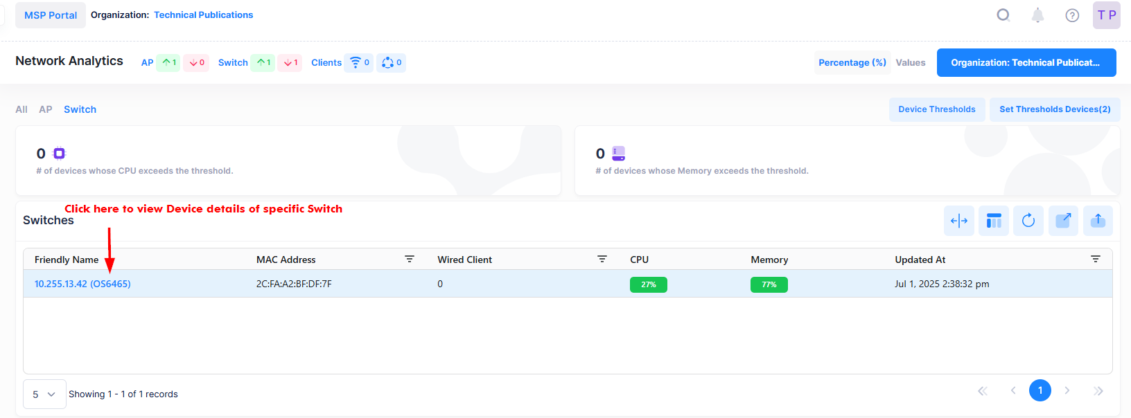 Switch Network Analytics click device detail - OmniVista Cirrus 10.5.1-20250701-104940.png