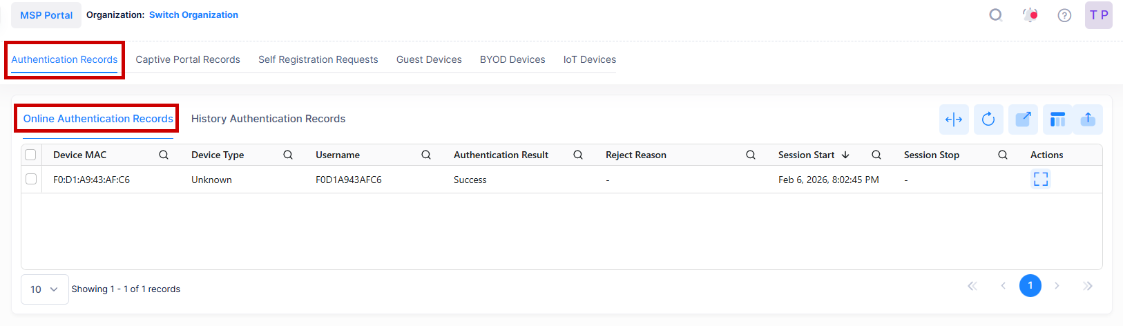 Auth records OVC 10.5.2-20260206-143832.png
