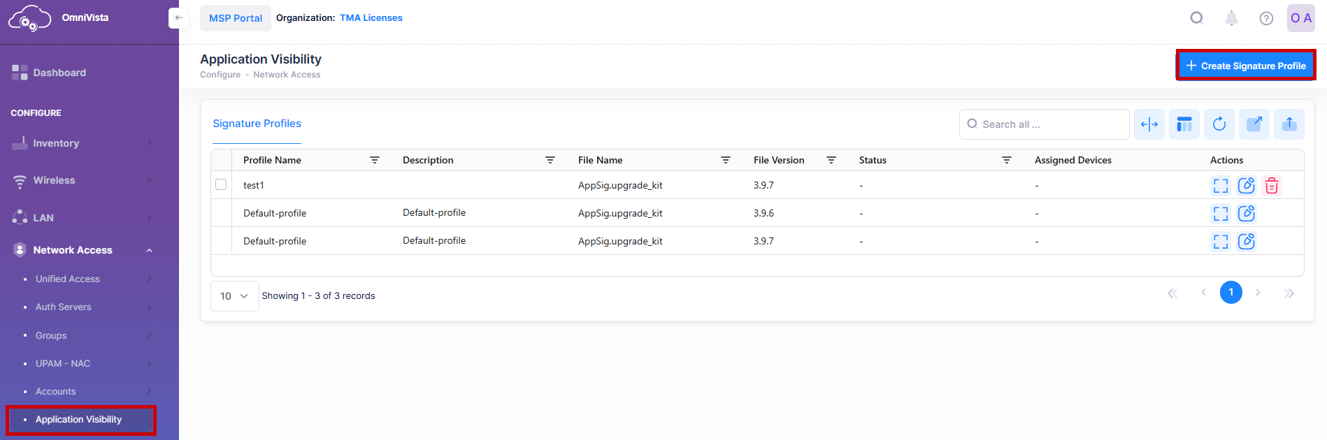 Application Visibility signature profile updated - OmniVista Cirrus 10.5.1-20250708-064701.png