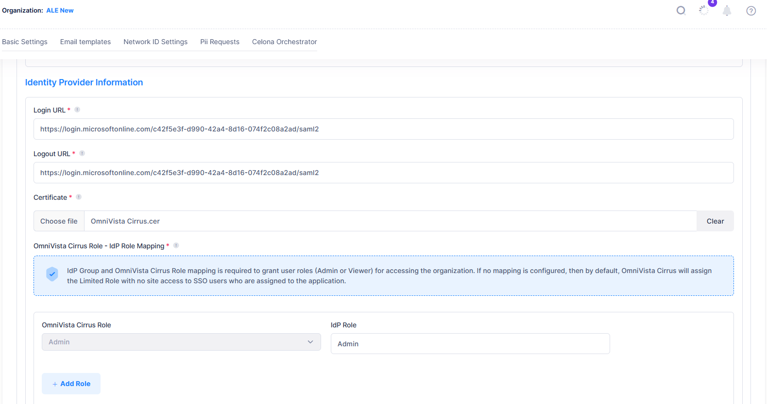 SSO Idp info for Azure OVC 10.5.2-20260116-124408.png