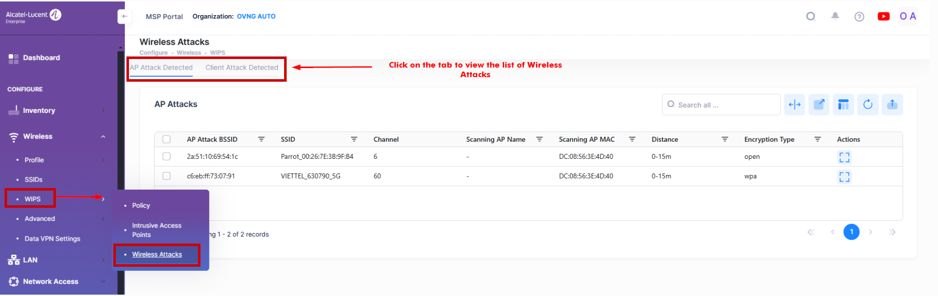 Wireless Attacks - OmniVista Cirrus 10.4.3-20250110-114239.png