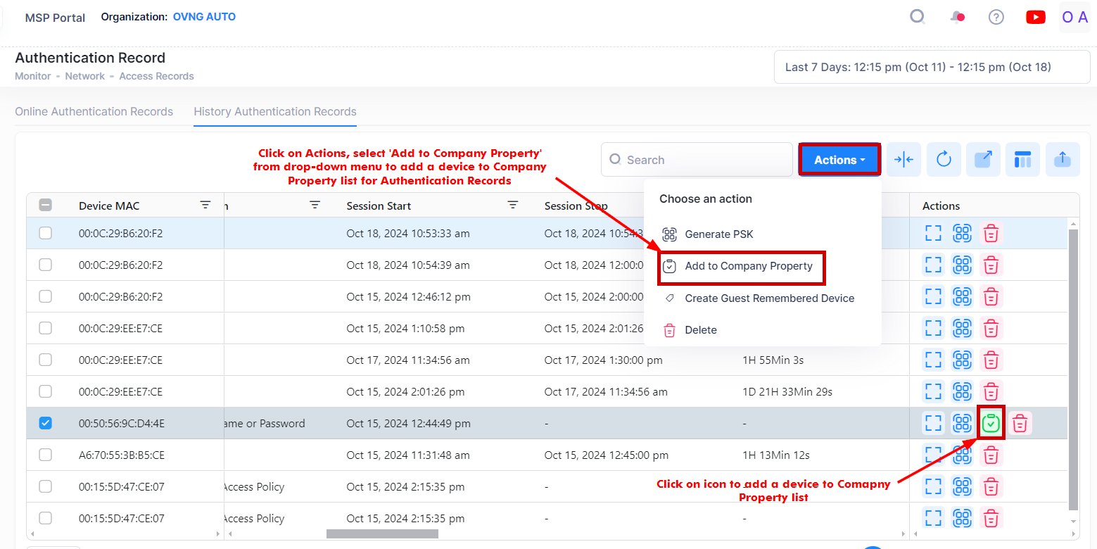 history Authentication Record-add a device to CP- OmniVista Cirrus 10.4.3-20241018-080916.png