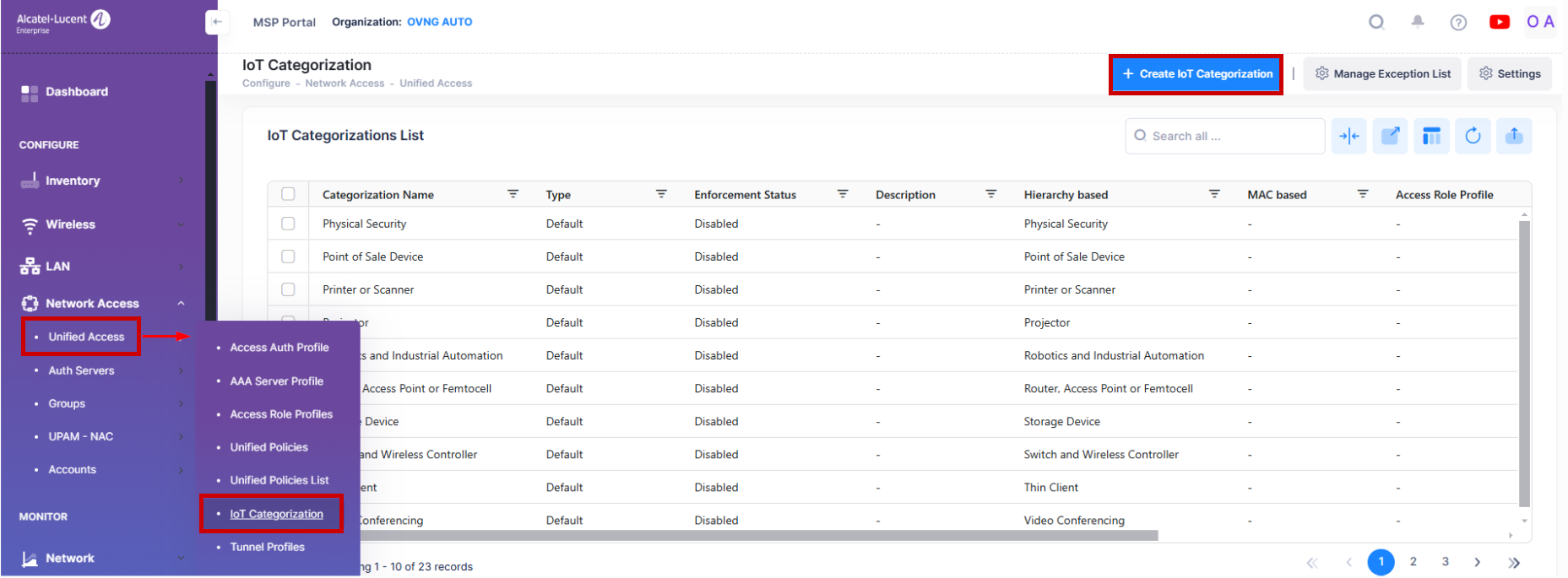 IoT Categorization - OmniVista Cirrus 10.4.3-20250110-142240.png