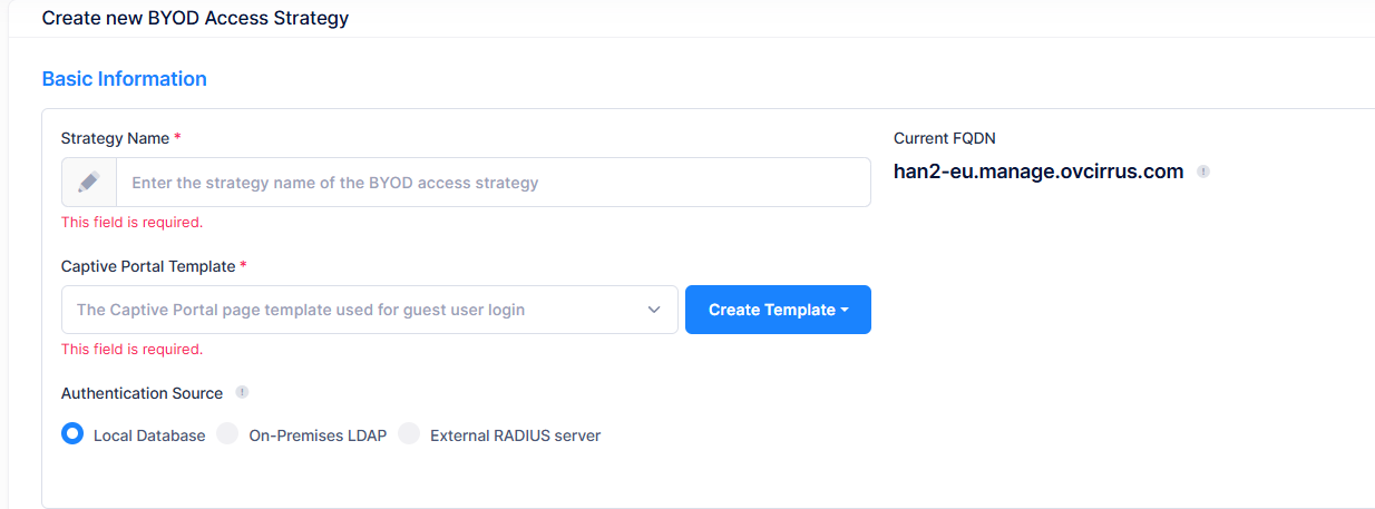 Create BYOD Access Strategy-basic info - OmniVista Cirrus 10.4.3-20250113-145637.png