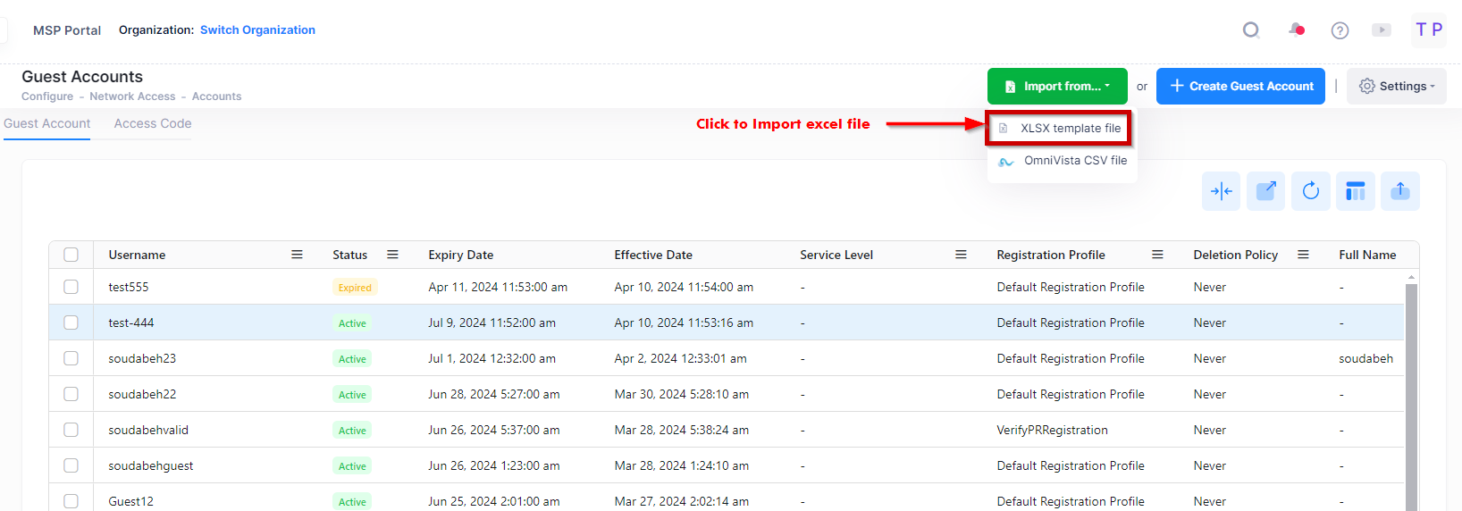 Guest Accounts-import xcel file - OmniVista Cirrus 10.4.2-20240412-114509.png