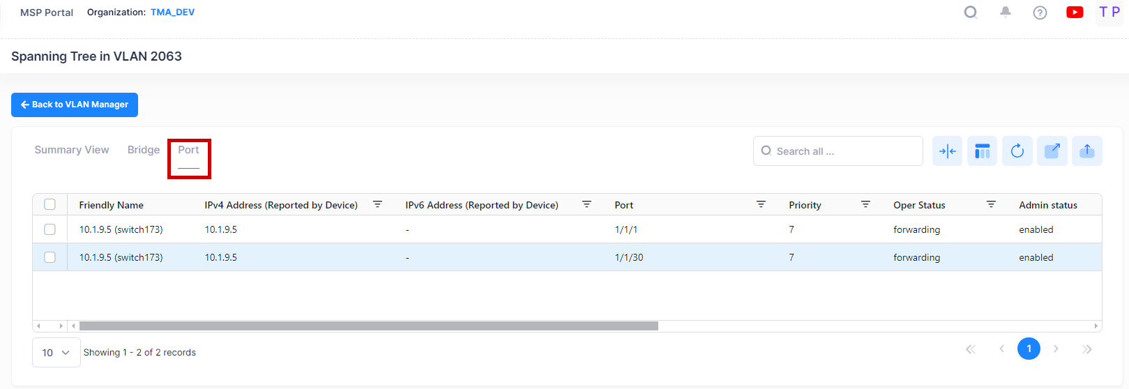 Port Spanning tree-VLANs - OmniVista Cirrus 10.4.3-20240829-104550.png