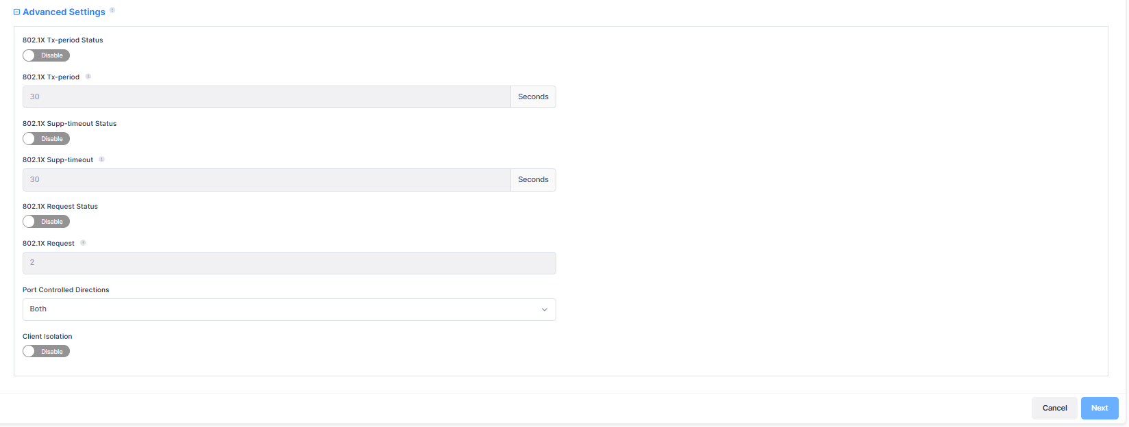 Create Access Auth Profile-advanced settings - OmniVista Cirrus 10.5.1-20250305-153211.png