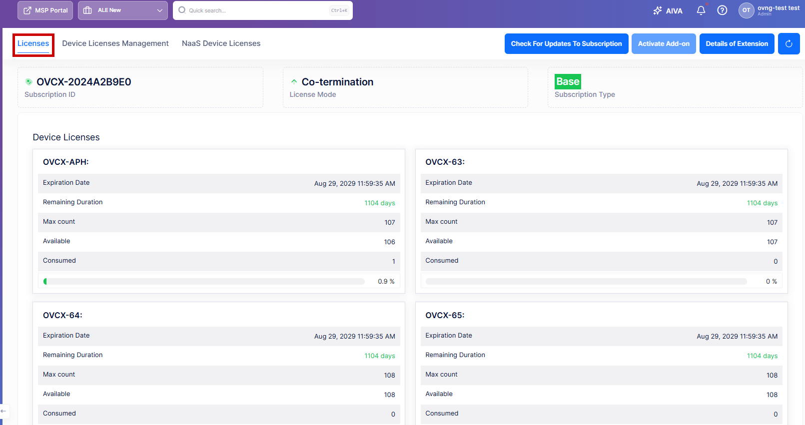 License management OVC 10.6.1-20260820-172514.png