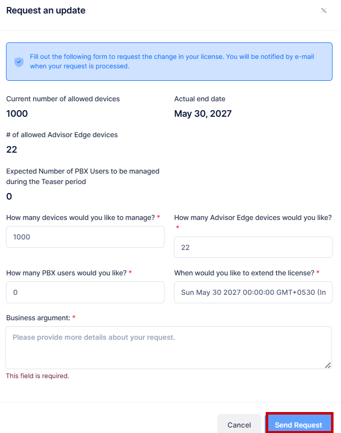 License management request an update OVC 10.6.1-20260827-063944.png