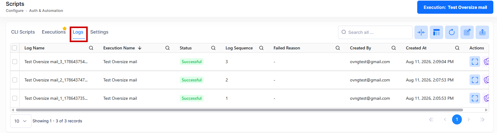 view execution logs from execution screen OVC 10.6.1-20260811-161737.png