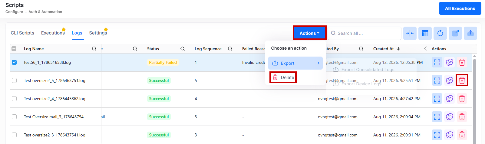 delete execution logs OVC 10.6.1-20260812-110645.png