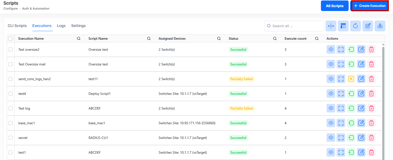 create execution-Execution screen OVC 10.6.1-20260811-102326.png