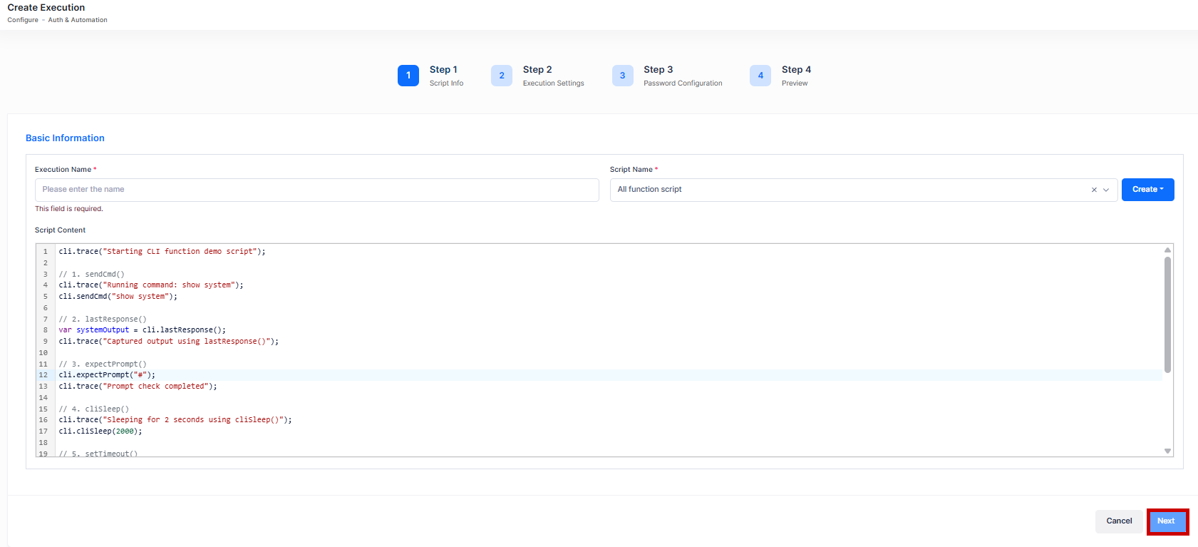 Create execution step-1 OVC 10.6.1-20260805-174225.png