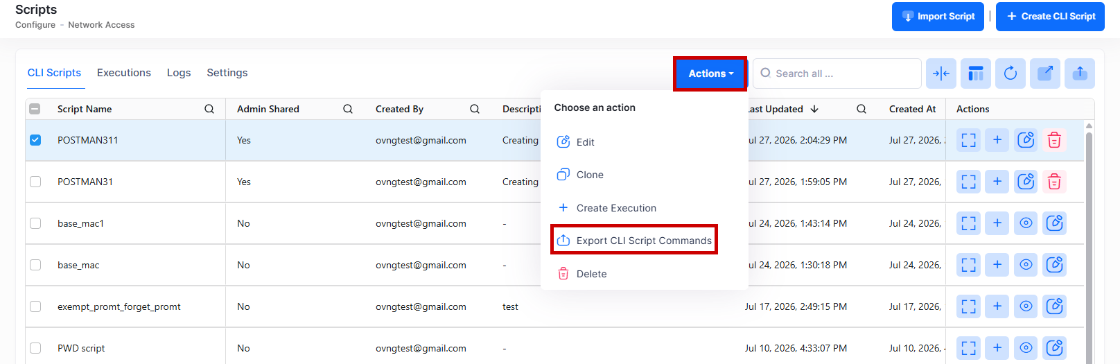 export CLI script commands OVC 10.6.1-20260727-182446.png